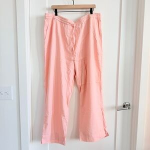 Banana Republic Women's Salmon Pink Linen Pants